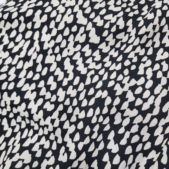 Judith & Charles Rimini Mock Neck Keyhole Midi Dress Black White Size 8 - Picture 14 of 17